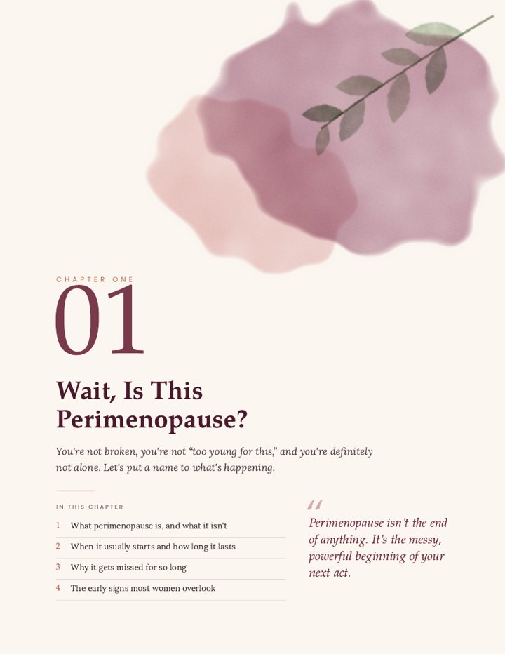 Chapter one opener page: Wait, Is This Perimenopause?